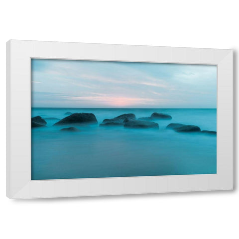 Drift White Modern Wood Framed Art Print by Sieczkiewicz, David A.