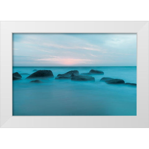 Drift White Modern Wood Framed Art Print by Sieczkiewicz, David A.
