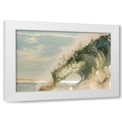 Glitz White Modern Wood Framed Art Print by Sieczkiewicz, David A.