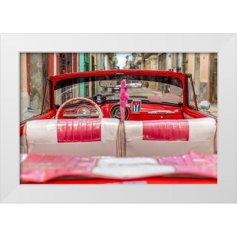 50s Car, Havana White Modern Wood Framed Art Print by Silver, Richard
