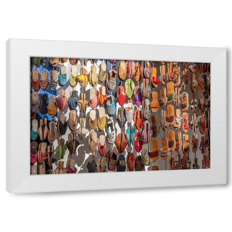Moroccan Sandals White Modern Wood Framed Art Print by Silver, Richard