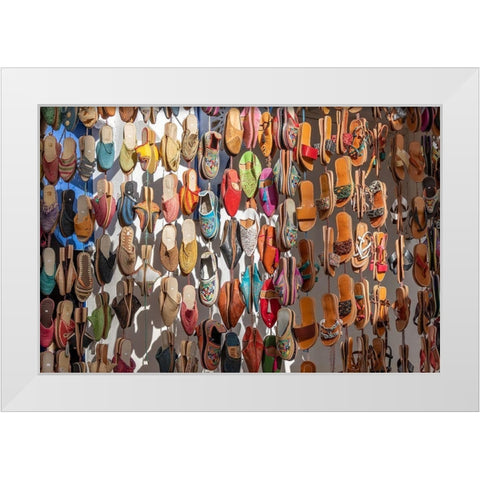Moroccan Sandals White Modern Wood Framed Art Print by Silver, Richard