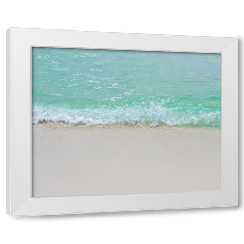 Little Waves White Modern Wood Framed Art Print by Soffia, Myan