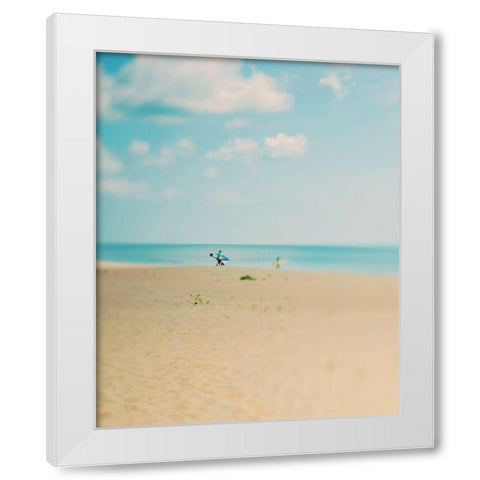 Silent Observer White Modern Wood Framed Art Print by Soffia, Myan