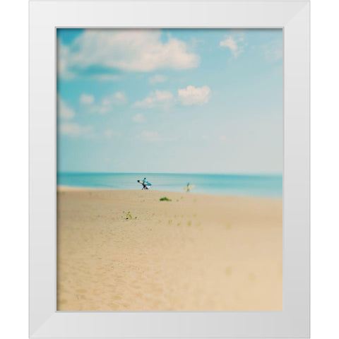 Silent Observer White Modern Wood Framed Art Print by Soffia, Myan