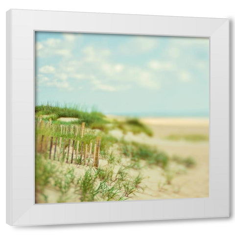 Sand Dunes White Modern Wood Framed Art Print by Soffia, Myan