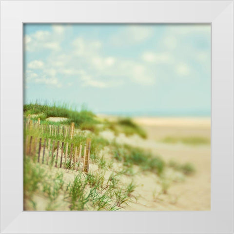 Sand Dunes White Modern Wood Framed Art Print by Soffia, Myan