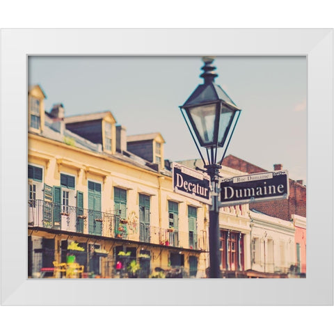 Rue de la Levee White Modern Wood Framed Art Print by Soffia, Myan
