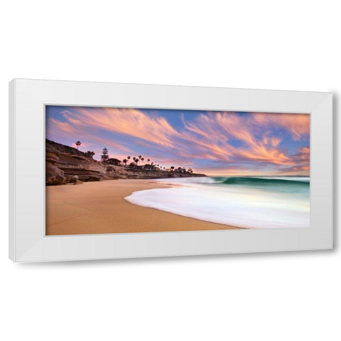 The Beach Break White Modern Wood Framed Art Print by Sie, Lee