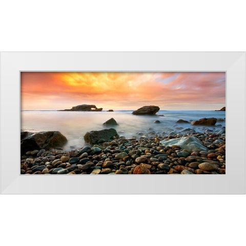Timeless White Modern Wood Framed Art Print by Sie, Lee