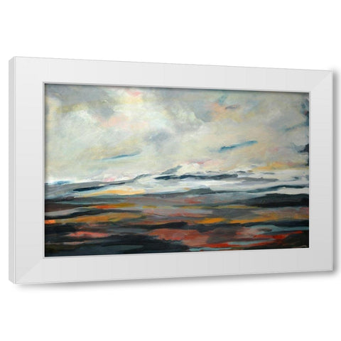 Looking West White Modern Wood Framed Art Print by Schuerbeke, Deanna