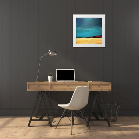 Waiting For The Rain White Modern Wood Framed Art Print by Schuerbeke, Deanna