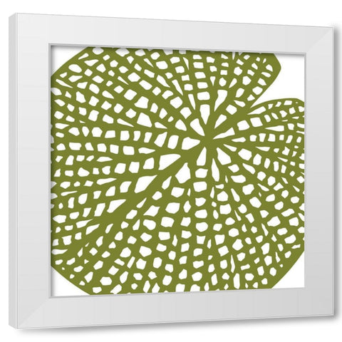 Lilypad White Modern Wood Framed Art Print by Sierer, Trish