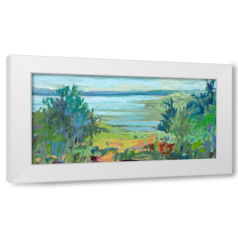 On A Clear Day White Modern Wood Framed Art Print by Schmidt, Jane