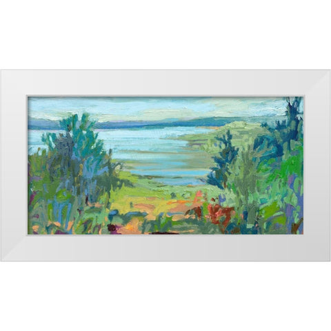 On A Clear Day White Modern Wood Framed Art Print by Schmidt, Jane