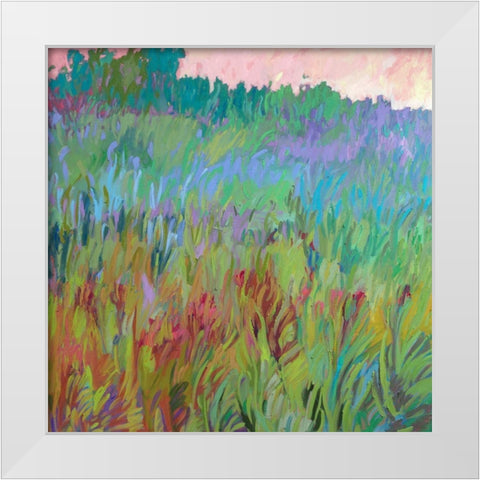 Spring Greens White Modern Wood Framed Art Print by Schmidt, Jane