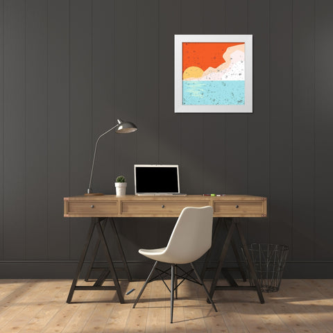 Skyline White Modern Wood Framed Art Print by Sierer, Trish