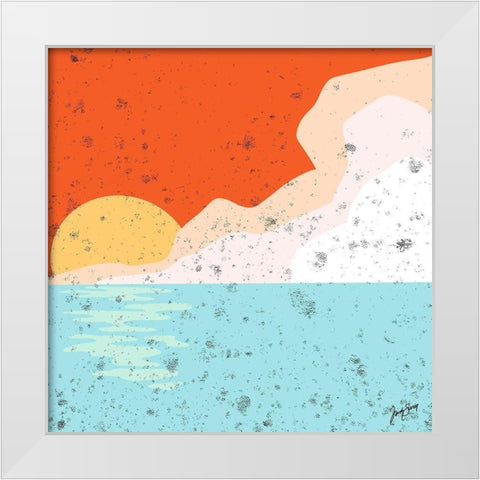 Skyline White Modern Wood Framed Art Print by Sierer, Trish