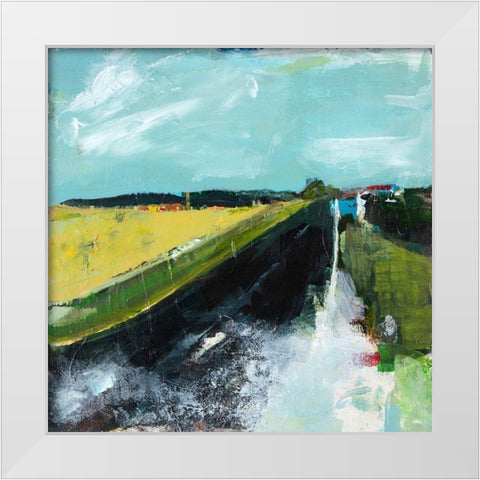 Open Road White Modern Wood Framed Art Print by Schuerbeke, Deanna