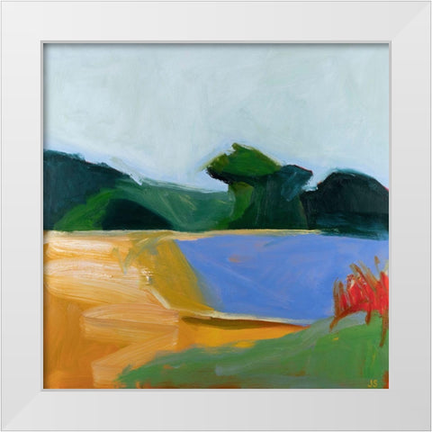 Midsummer Morning White Modern Wood Framed Art Print by Singerman, Jessica