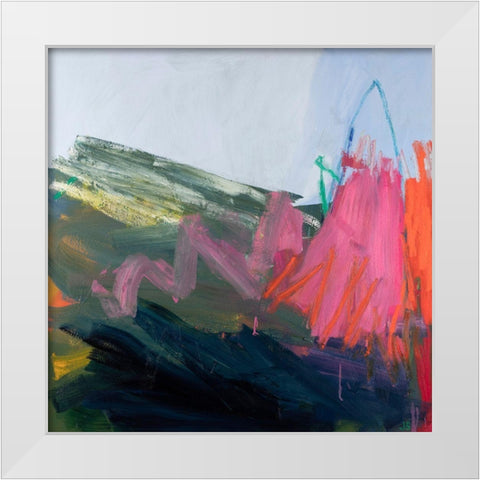Forces of Nature: Pink White Modern Wood Framed Art Print by Singerman, Jessica