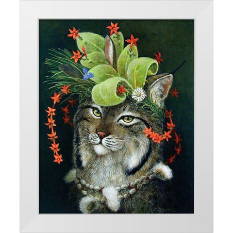 Glorious Forest Hat White Modern Wood Framed Art Print by Schmitz, Carolyn