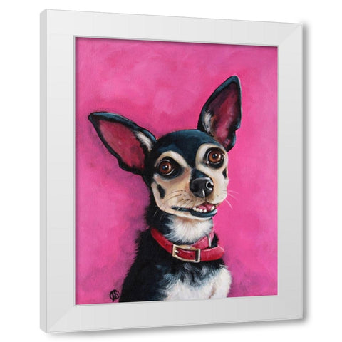 Bubba White Modern Wood Framed Art Print by Stewart, Lucia