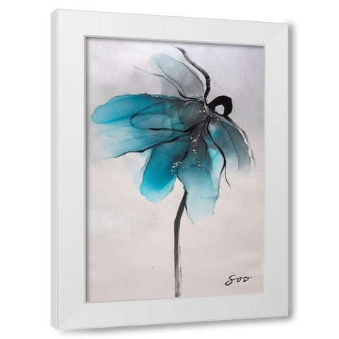 Frozen White Modern Wood Framed Art Print by SoosooStudios