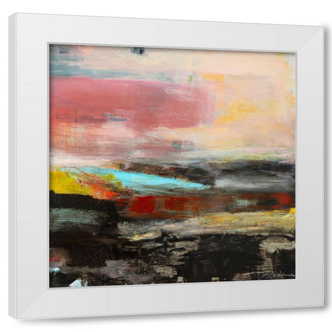 Strata White Modern Wood Framed Art Print by Schuerbeke, Deanna