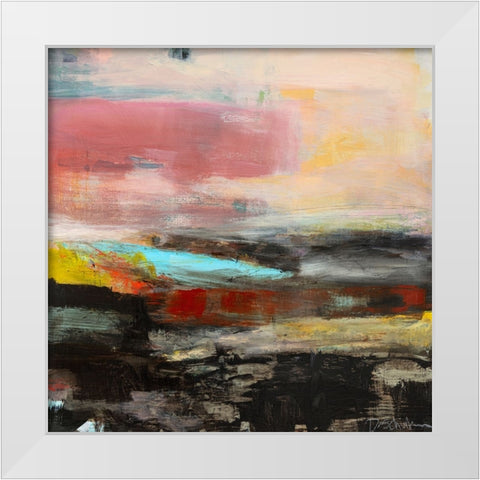 Strata White Modern Wood Framed Art Print by Schuerbeke, Deanna