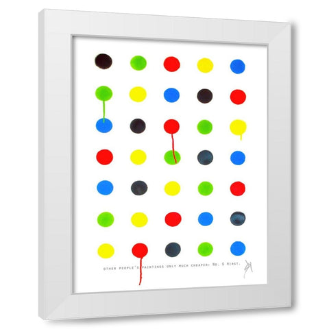 Other Peoples Paintings Only Much Cheaper: No. 6 Hirst. White Modern Wood Framed Art Print by Sly, Juan