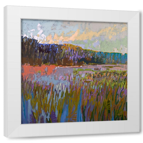 More Than The Eye Can See White Modern Wood Framed Art Print by Schmidt, Jane