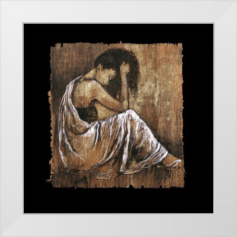Soulful Grace I White Modern Wood Framed Art Print by Stewart, Monica
