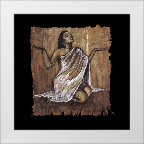 Soulful Grace IV White Modern Wood Framed Art Print by Stewart, Monica