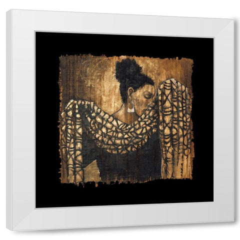 Wrapped in the Moment White Modern Wood Framed Art Print by Stewart, Monica