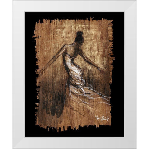 Graceful Motion III White Modern Wood Framed Art Print by Stewart, Monica