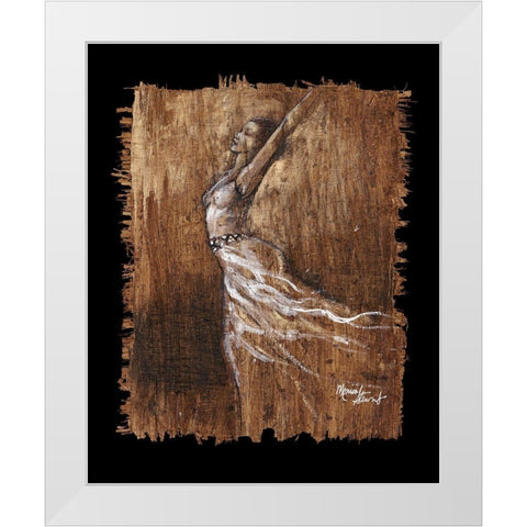 Graceful Motion IV White Modern Wood Framed Art Print by Stewart, Monica