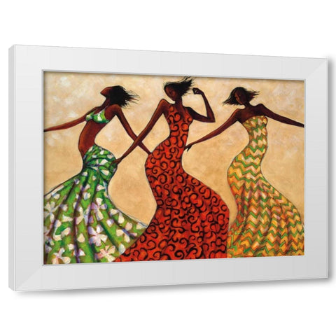 Rhythm White Modern Wood Framed Art Print by Stewart, Monica