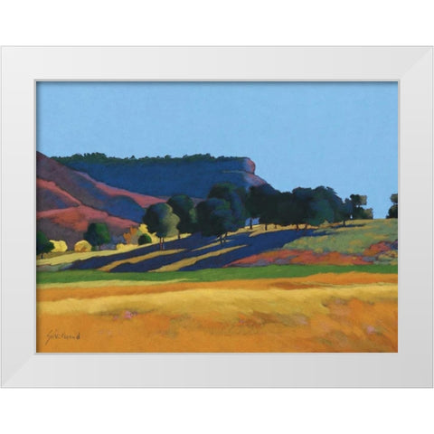 Blue Skies White Modern Wood Framed Art Print by Silverwood, Mary