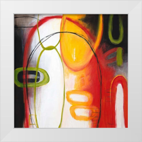 Good Karma White Modern Wood Framed Art Print by Sparks, Dana