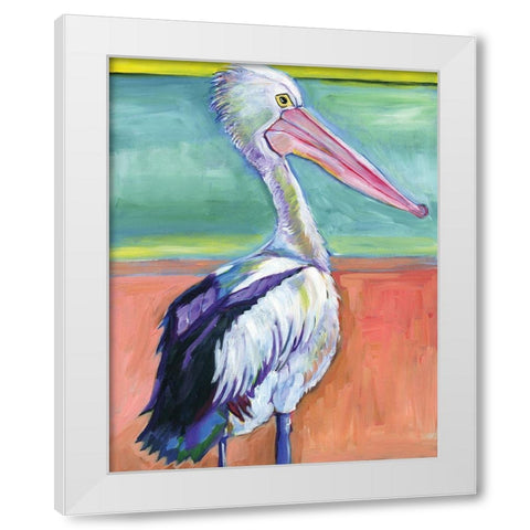 Pelican White Modern Wood Framed Art Print by Seay, Anne