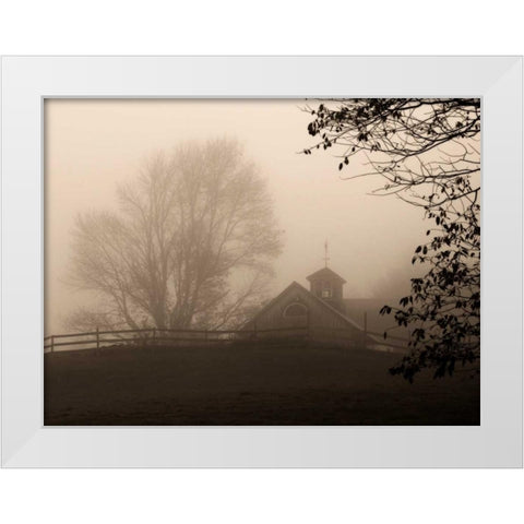 Parish Hill Barn White Modern Wood Framed Art Print by Triebert, Christine
