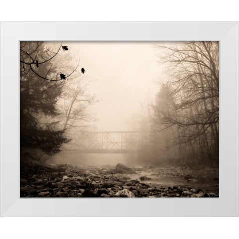 Parish Hill Bridge White Modern Wood Framed Art Print by Triebert, Christine