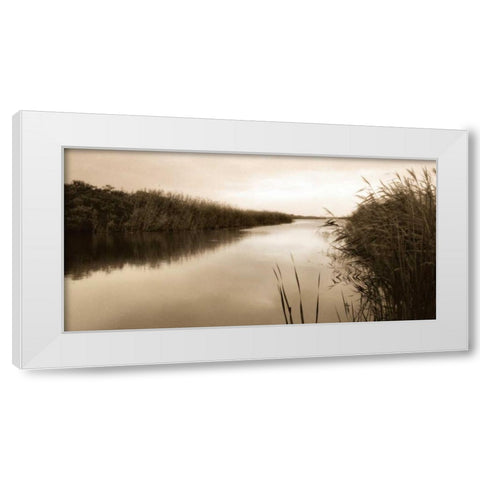 River Reeds White Modern Wood Framed Art Print by Triebert, Christine