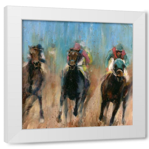 Run White Modern Wood Framed Art Print by Tonov, Valtcho