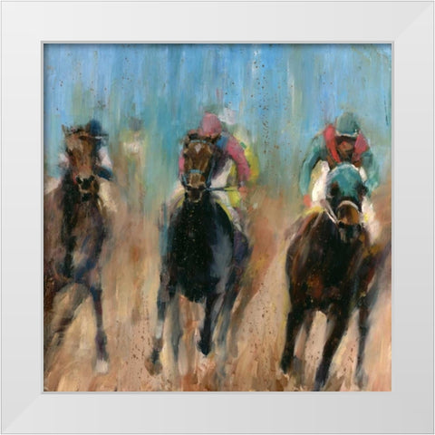 Run White Modern Wood Framed Art Print by Tonov, Valtcho