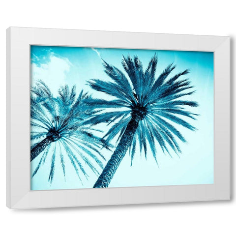 Chic Palms White Modern Wood Framed Art Print by Tai Prints