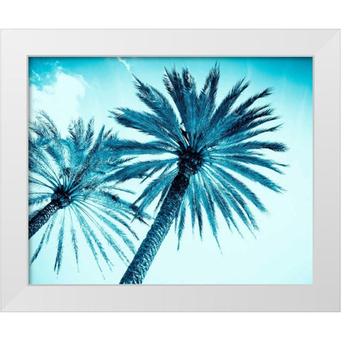 Chic Palms White Modern Wood Framed Art Print by Tai Prints