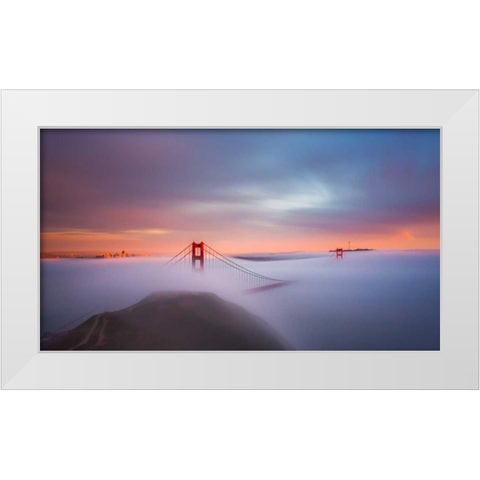 Just Another Day in the Bay White Modern Wood Framed Art Print by Toby Harriman Visuals