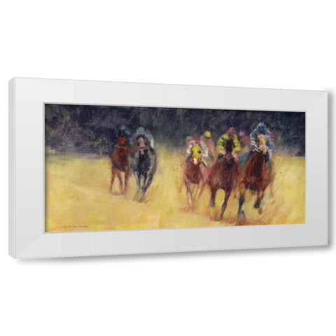 Derby 2016 White Modern Wood Framed Art Print by Tonov, Valtcho